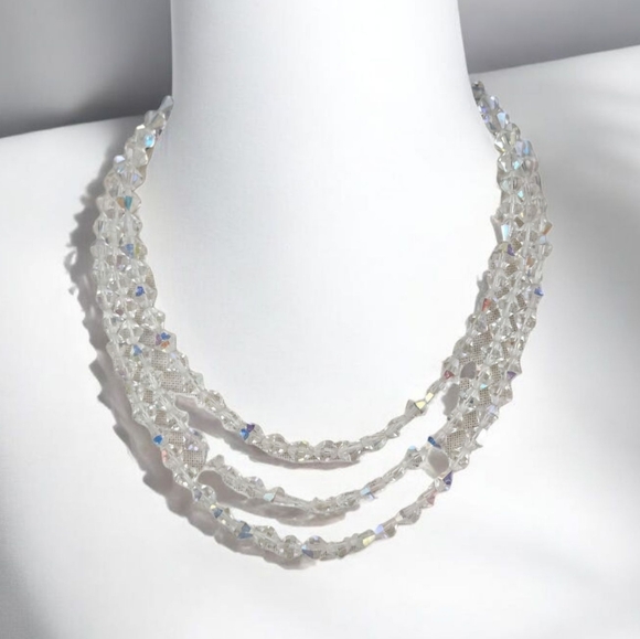 Vintage 1950s AB Necklace - Picture 1 of 6